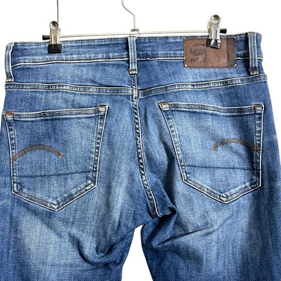 G-Star RAW Skinny 3301 Deconstructed Jeans Men’s Size 31 Medium Blue Denim - Picture 7 of 10